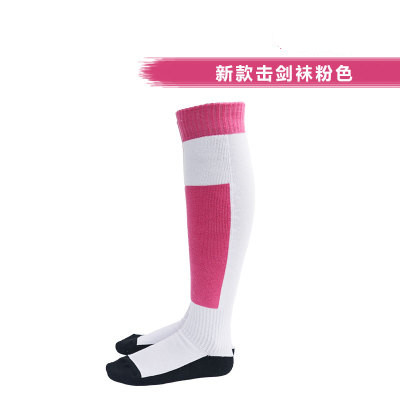 Chaussettes d'escrime, chaussettes d'escrime colorées en coton rouge/violet/rose/bleu, produits et accessoires d'escrime, engrenages d'escrime: 1 Pair pink XS