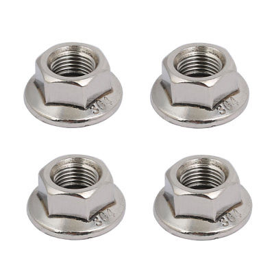 9 stk  m10 x 1.25mm metrisk fin gjeng 304 sekskantet flensmutter i rustfritt stål