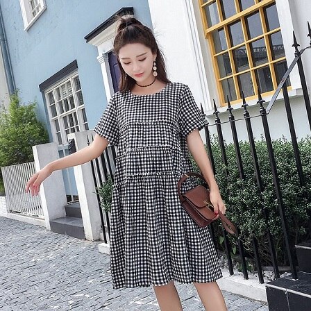 CUPSHE Dames Mini Herfst Jurken Knop Lange Mouwen Plaid Riem Casual Korte A-lijn Shirt Jurk, Blauwe Plaid, L