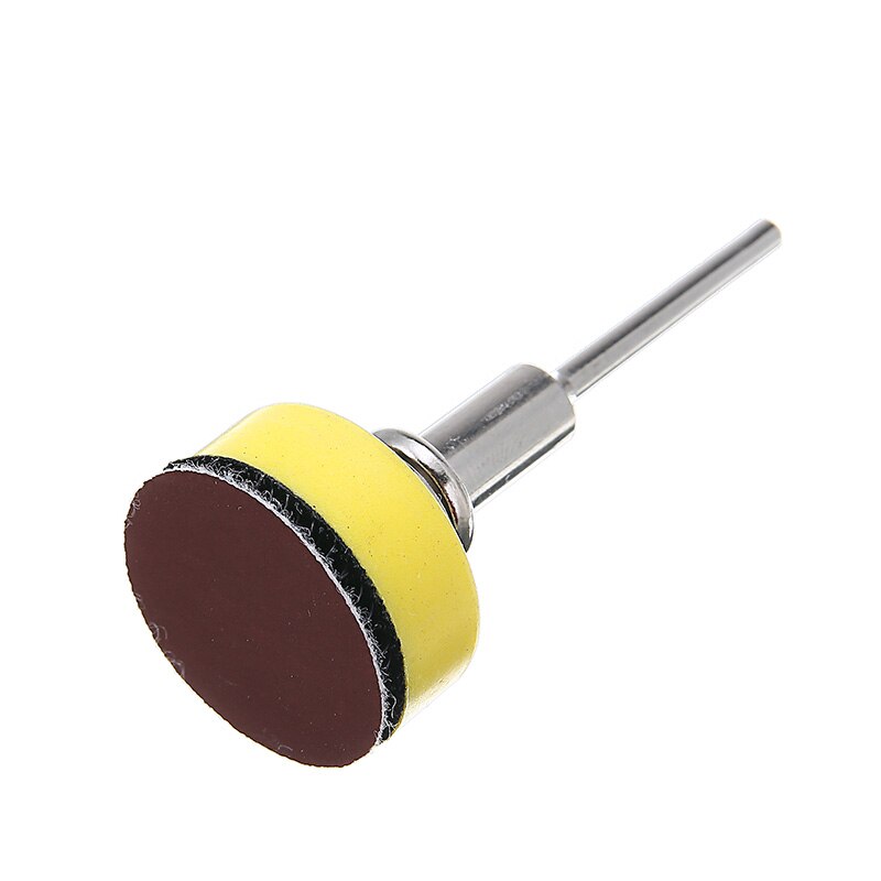 100 pçs/set 25mm 80 600 1000 2000 grão lixa disco de lixa abrasivo redondo papel de lixa + voltar almofada para ferramentas de polimento