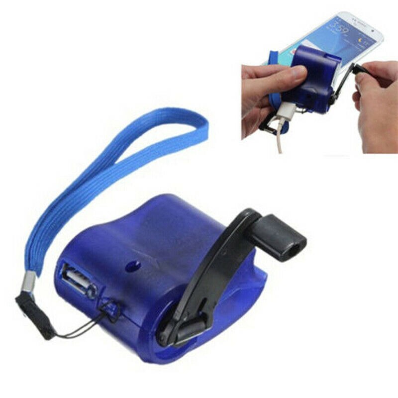 Usb portátil da manivela da mão do dínamo do carregador de emergência do mão-enrolamento para o telefone celular/mp3 player pda telefone power bank carregamento de emergência