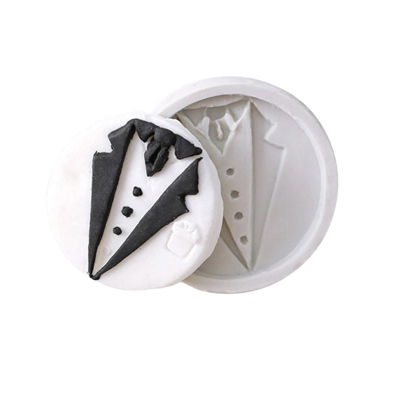 Baffi Archi Cravatta Festa del papà Stampo per zucchero in silicone Stampo per cupcake al cioccolato Stampo per torta fondente Strumenti per decorare: Kaki scuro