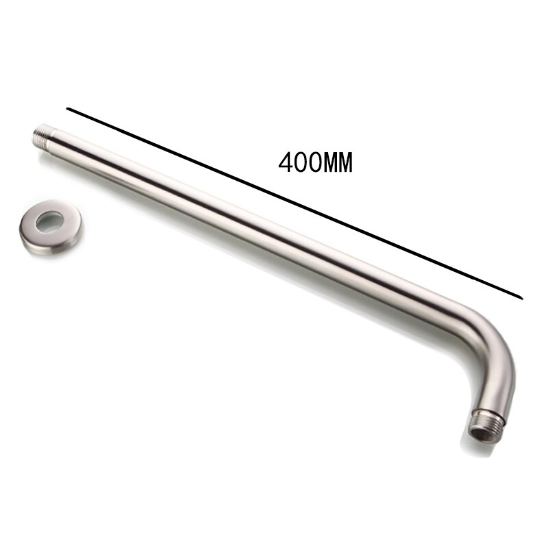 Wall Mounted Ceiling Overhead Shower Arm Set Brushed Nickel Head Shower Holder Square Round Bathroom Set