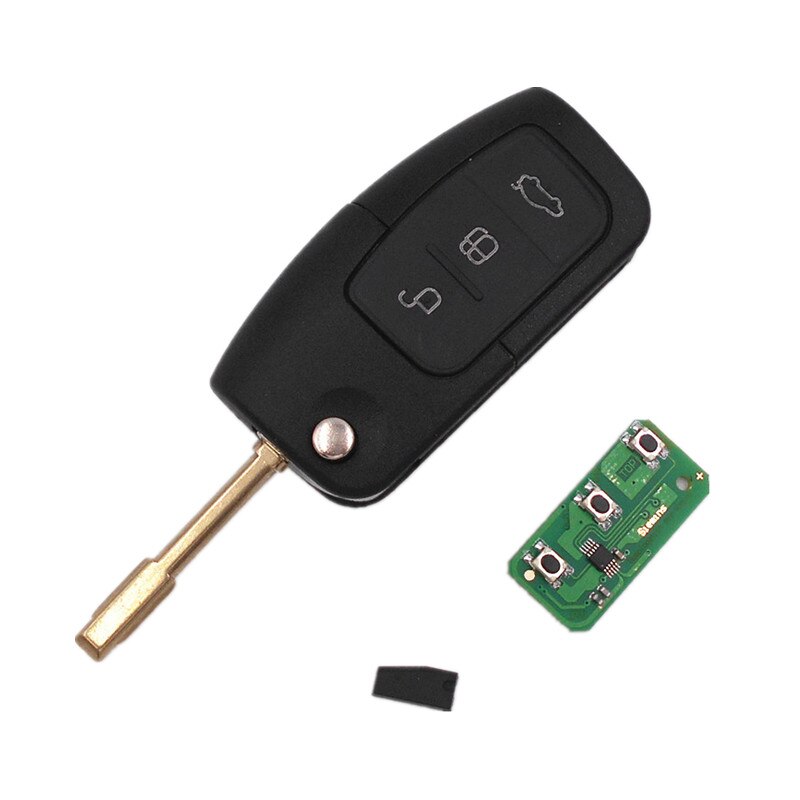 Big 3 Button Remote Key + remote + transponder 4D63 4D60 Chip FOR FORD Focus Mondeo TRANSIT car key