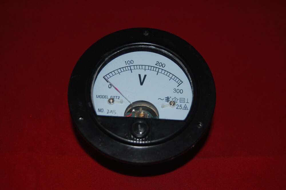 1pc AC 0-300V ROUND Analog Voltmeter Panel Voltage Meter 62T2 Diameter 90mm Directl Connect No need Shunt