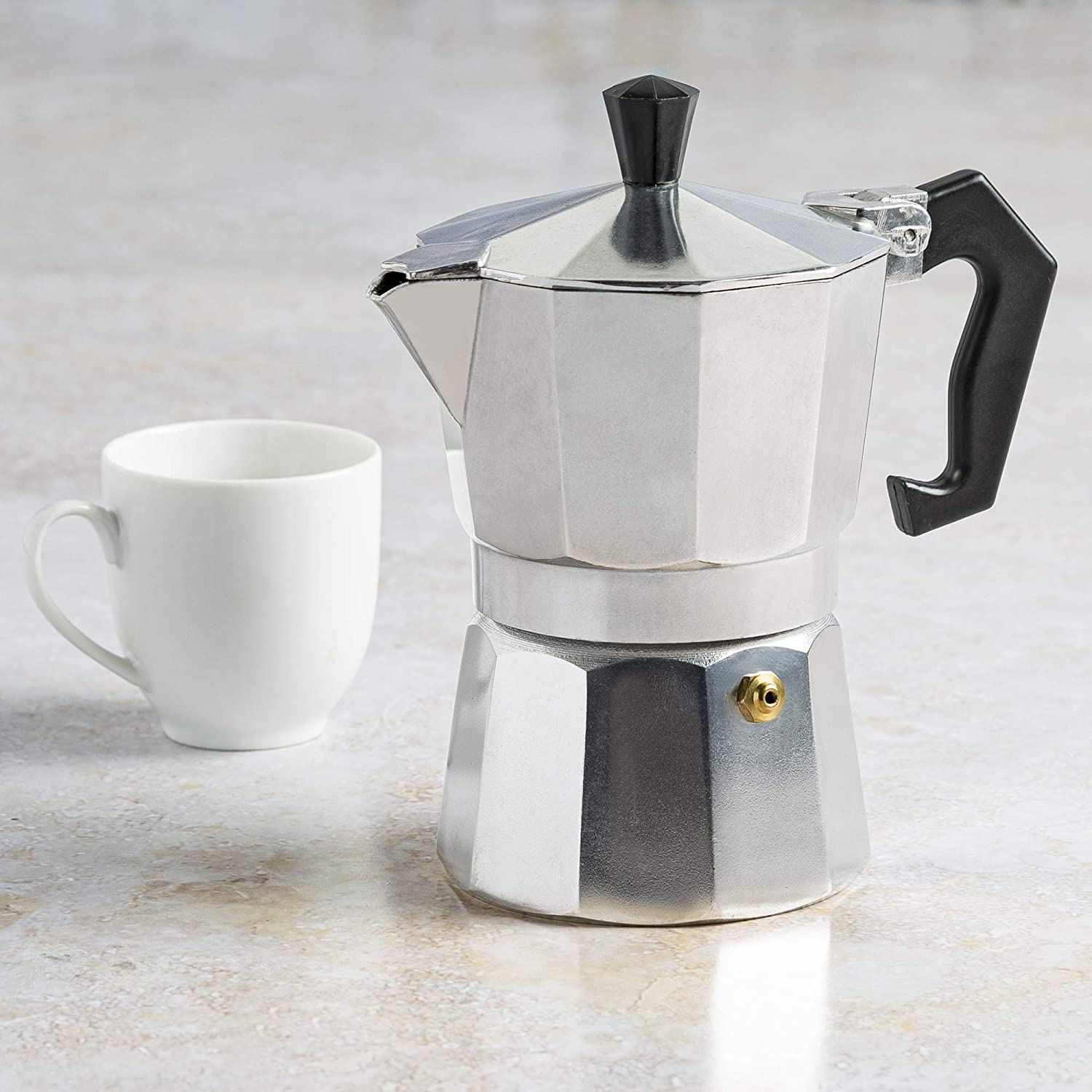 Express Moka Pot, 2 Cup 100 ml, Aluminum,brew like an Italian – Easy to Use
