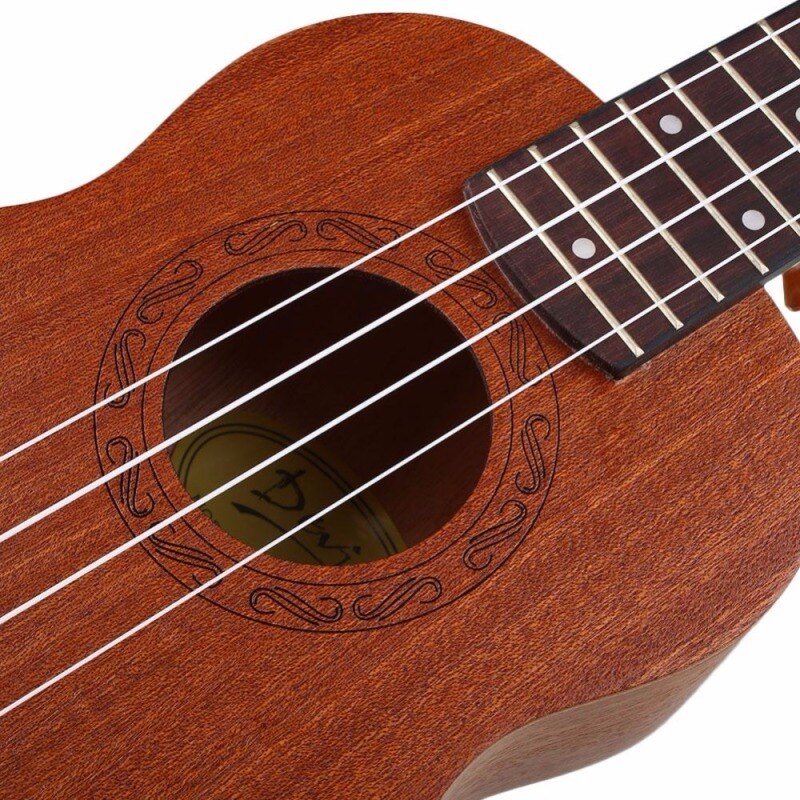 21Inch Soprano Acoustic Electric Ukulele Guitar 4 Strings Ukelele Guitarra Handcraft Wood White Guitarist Mahogany Plug-in