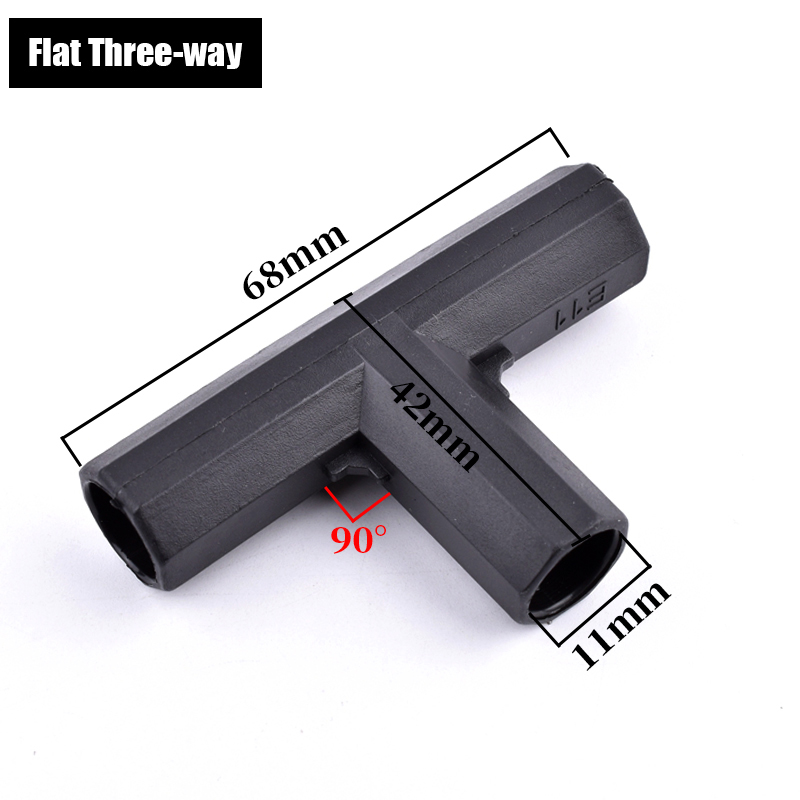 2/10/20 pçs 11mm estufa planta quadro conector jardim tubo suporte haste conjunta plástico afiação canto conexão acessórios de fixação: M / Prateado