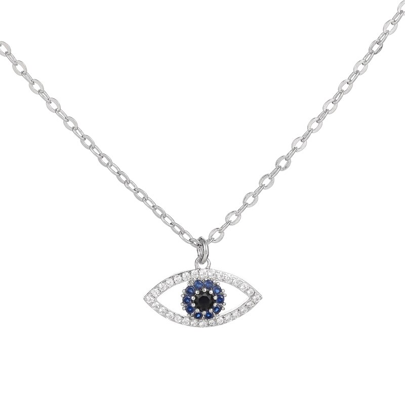 SIPENGJEL Trendy Cubic Zirconia Evil Eye Pendant Necklace For Women Korean Minimalist Necklace Girls Party Jewelry