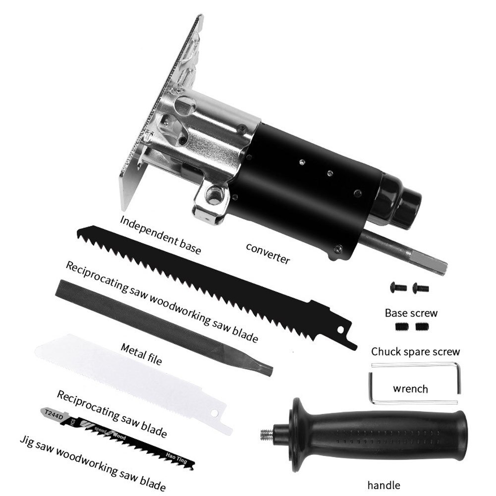 FGHGF adaptateur de fixation alternative changer en ensemble de perceuse électrique pour bois métal ménage outil électrique coupe du bois