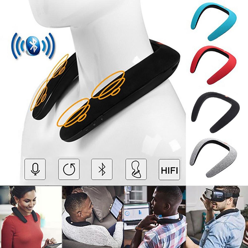 Muziek Bluetooth Stereo Speaker Draagbare Speaker Muziek Mp3 Speler Hals Bluetooth Wearable Speaker Subwoofer