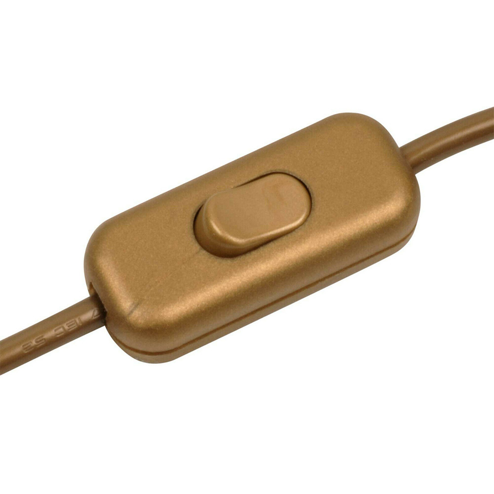 Lámpara de noche de 250V/2A, interruptor de botón, modelo 303, lámpara de escritorio y lámpara de pie, luces LED, interruptor en línea para dormitorio: Castaño