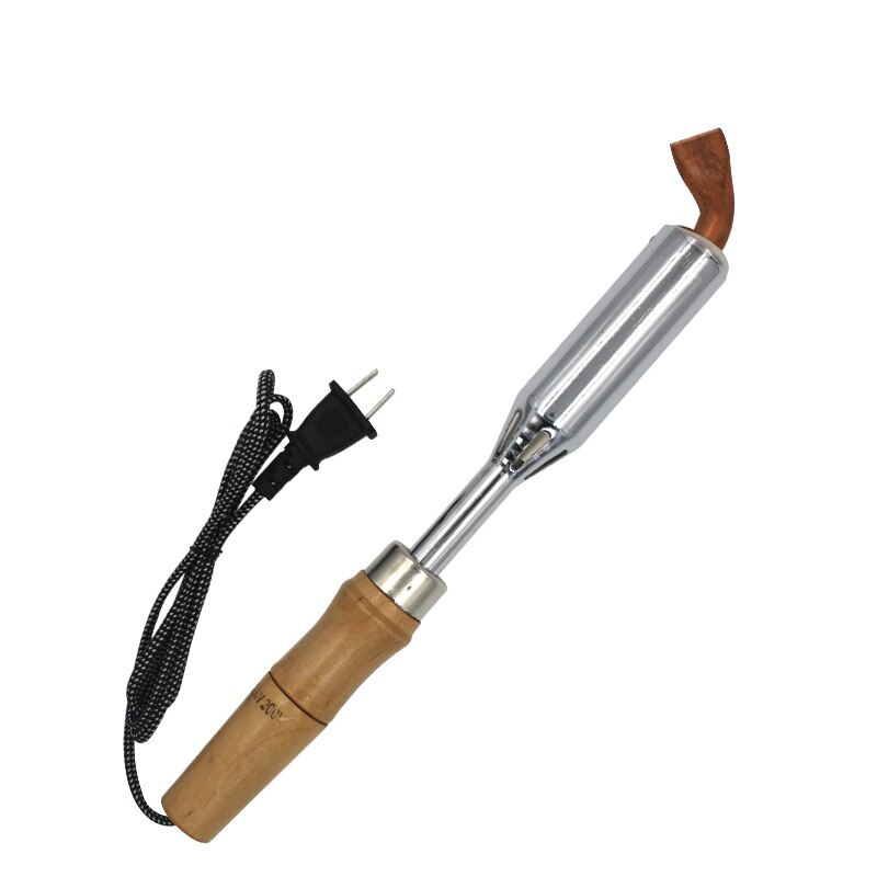 220V 75/100/150/200/300W Duty Electric Soldering Gun Iron High Power Chisel Tip Soldering Iron Chisel Tip Wood Handle Solder