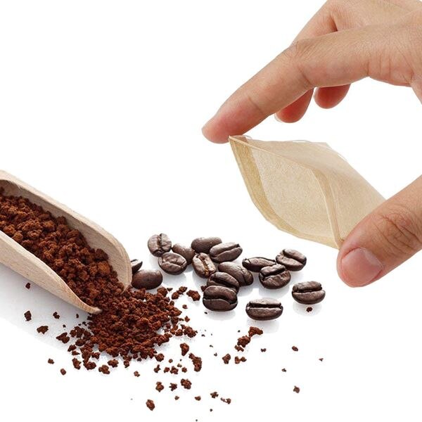 Theefilter papieren zakjes wegwerp thee-infuser met trekkoord voor losse thee, natuurlijk ongebleekt papier 4 x 3 in,400 stuks