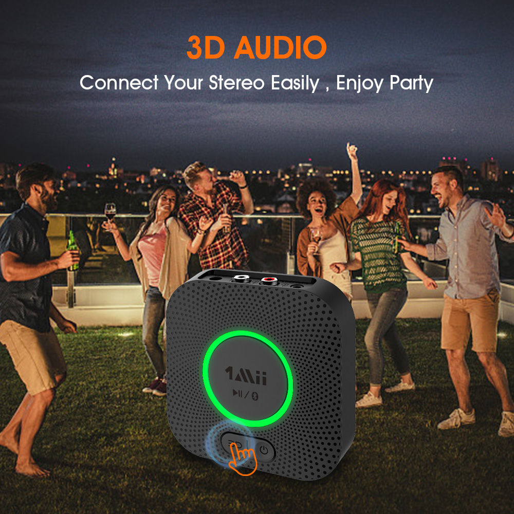 1mii b06Plus Bluetooth-Audio- empfänger aptx ll 3d lang Palette Dual Verknüpfung 3,5mm Aux Bluetooth-Adapter für Auto Kopfhörer Heimat Stereo