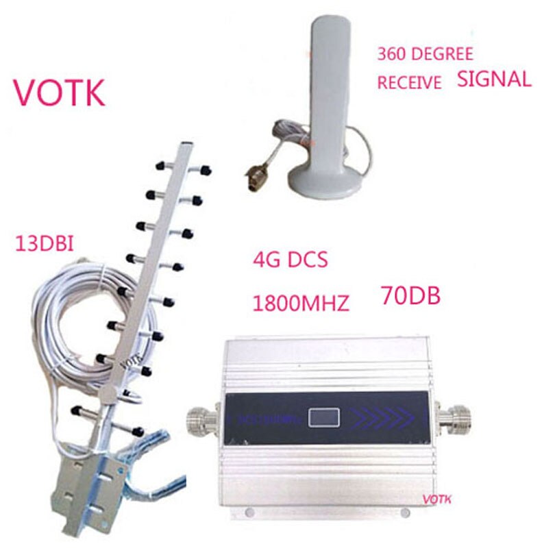 AMPLIFICADOR DE señal móvil 4G LTE, repetidor de 1800mhz, DCS, 3G, 2100MHZ