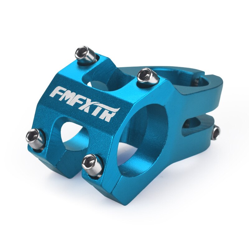 31.8mm verstelbare fietsstuurpen mountainbike stuurpen voor verlenging korte riser vast stuur fietsstuurwiel: Blauw