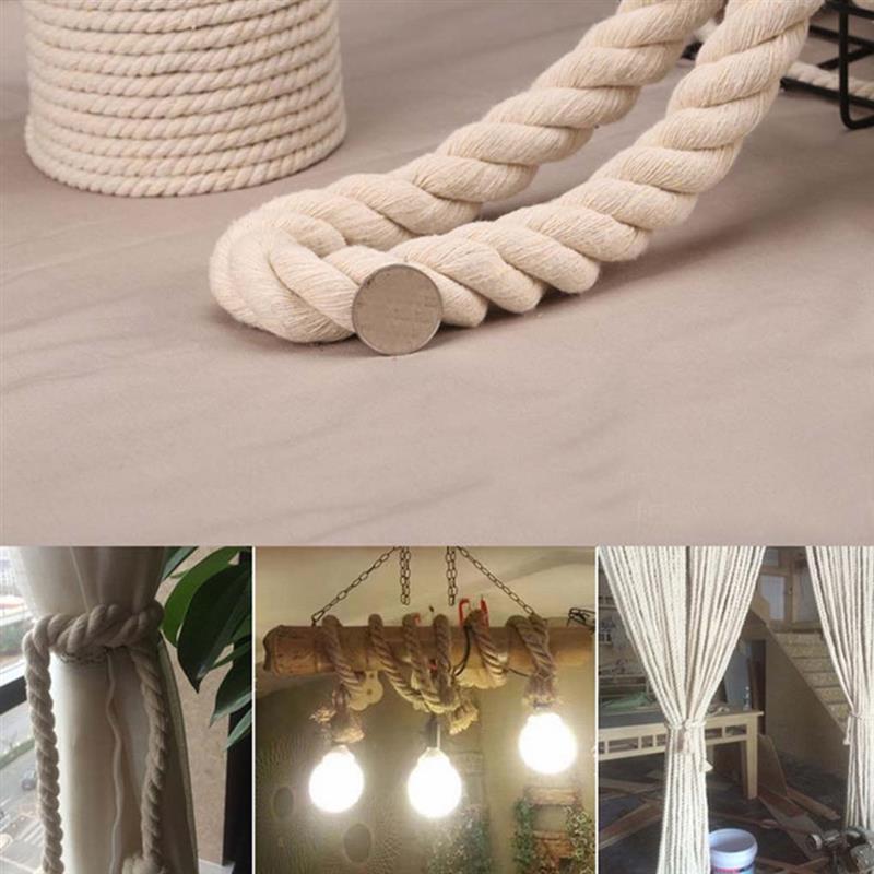 5mm 8mm 10mm 15mm Rope Cotton Thick Twisted String Cord Twisted Beige Decoration String Home Hand Craft DIY Twine Decor