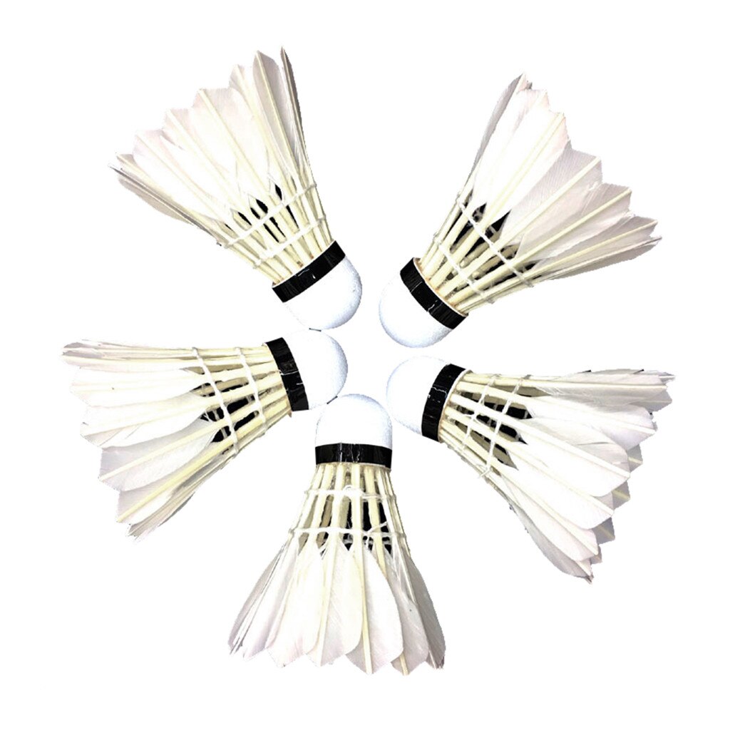 12Pcs White Feather Badminton Ball Shuttlecocks Sport Training Game white badminton wearable#30: Default Title