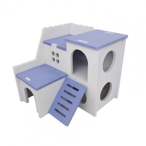 Casa de escondite para hámster, refugio ecológico para animales pequeños, paisajismo para mascotas pequeñas: Morado