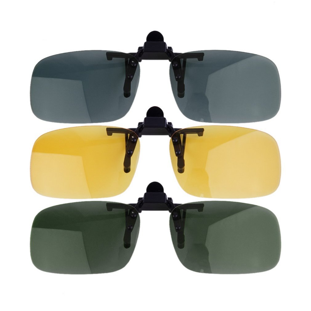 Fahren Nachtsicht Clip-auf kippen-hoch Objektiv Sonnenbrille Kühlen Brillen Clip Auf Objektiv Anti-Uv 400 unisex für frauen & Männer