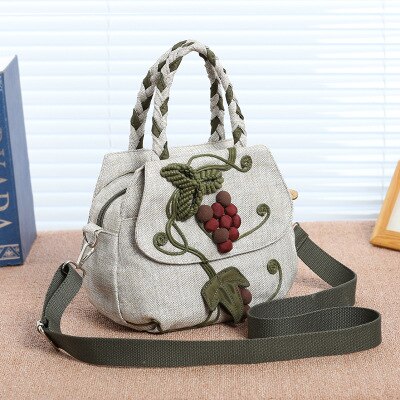 String Appliques Small Shopping bagNice National appliquesc Women Cute Shoulder&amp;Handbags Multi-use Bohemian Carrier: Default Title