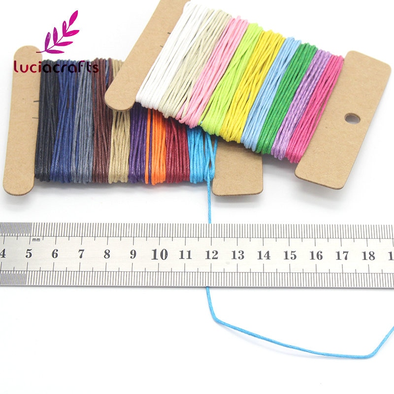 Lucia crafts 1mm draads koorden shamballa touw gewaxt katoenen touw kettingkoord diy handgemaakte montagematerialen  w0701