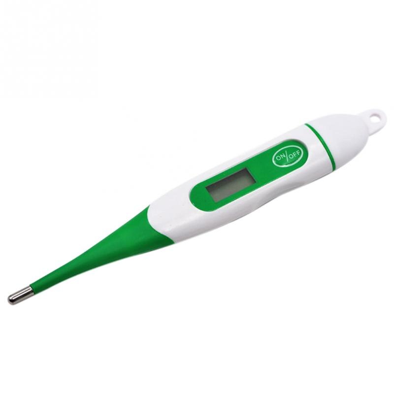 Digital Pet Thermometer Soft Tip Pigs Cattle Battery Powered LCD Display Fast