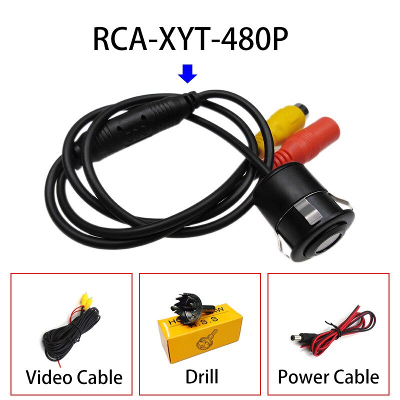 Reversing Rear View Camera for Car Video Recorder Mirror Monitor Android Radio 6 Kinds of shape to Choose RCA Plug CVBS Signal: RCA XYT