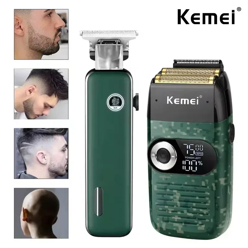 Kemei KM-2027 KM-5098 Professioneller Haarschneider und Bartschneider Neues USB wiederaufladbarer Rasierer für Männer Elektrische Haarschneidemaschinen