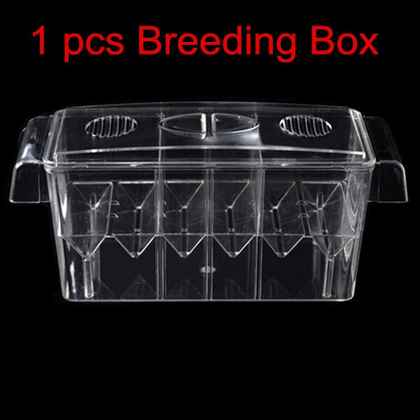 4 Kamers Kweekbak Met Zuignap Hoge Clear Acryl Aquarium Fokker Doos Dubbele Guppies Uitkomen Incubator Isolatie: 1 pcs breeding box