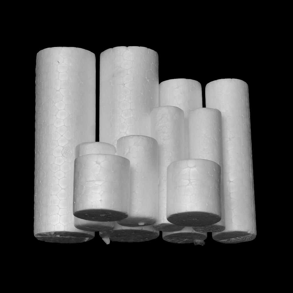 10 stk isopor av isopor -isopor sylinder for maling håndverk 5 størrelser