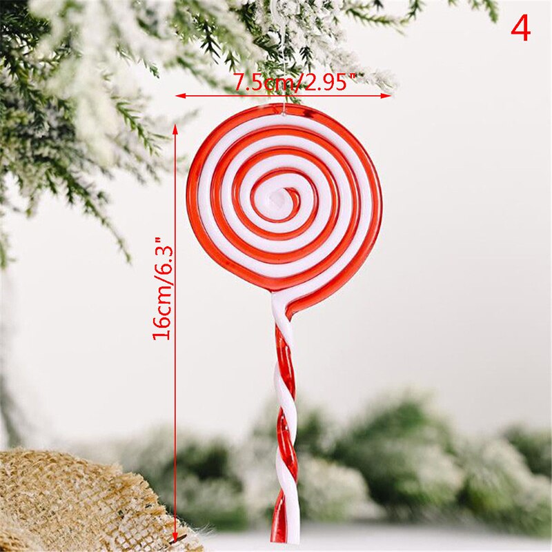 1 ST 3D Snoep Kerst Ornament Opknoping Hangers Kerstboomversiering Voor Home Party Nieuwjaar: Mintgroen