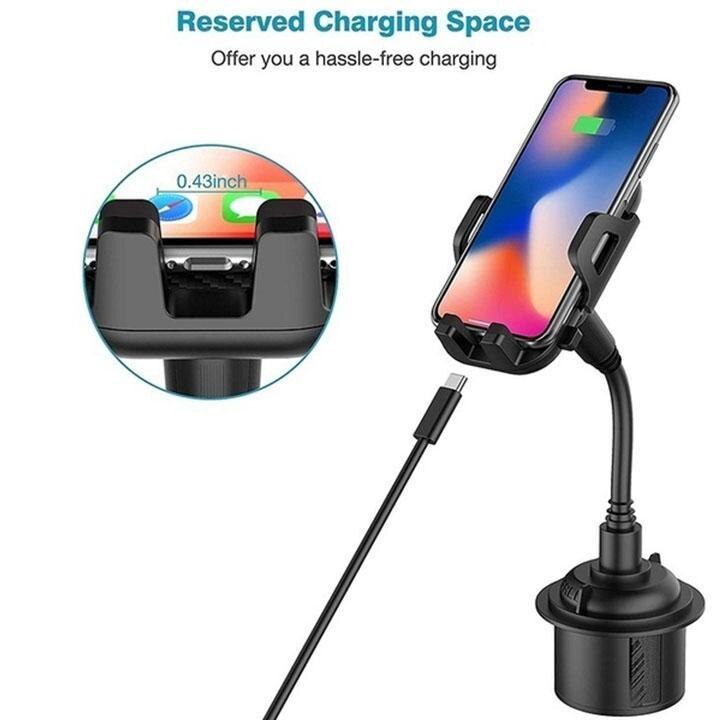 Universal Cup Holder Phone Mount Cellphone Mount Stand for Mobile Cell Phones Adjustable Car Cup Phone Mount: Default Title