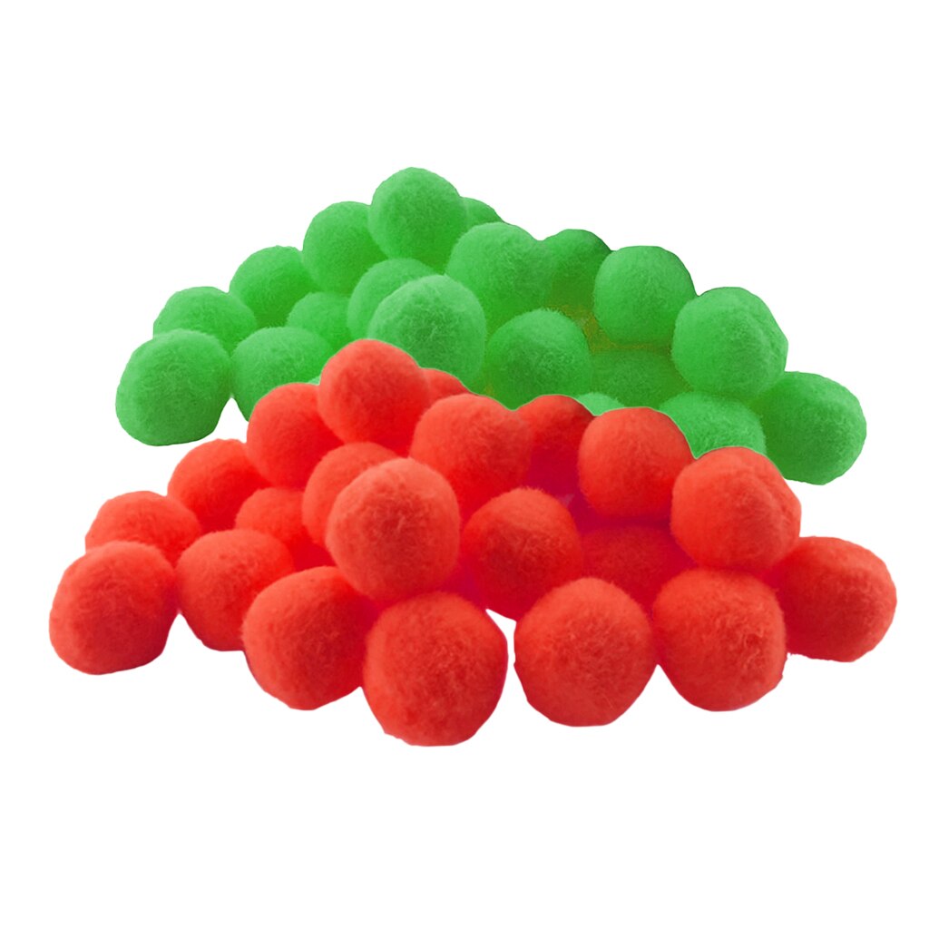 200 Stuks Pompom Ballen Pom Poms Craft Pluizige Kleine Craft Pompoms Ambachten Decoraties Rode En Groene Milieuvriendelijke En Veilige