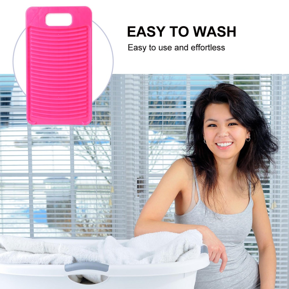 Non-slip Washing Washboard Home Washing Scrubbing Board Laundry Washboard for Home (Blue)