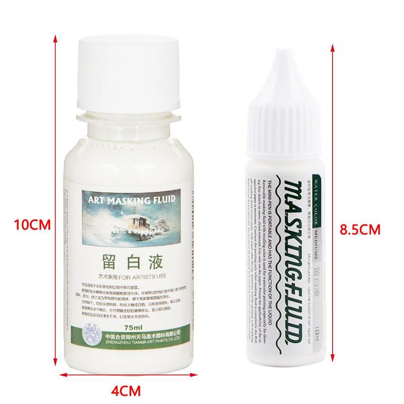 1Pcs Art Masking Fluid Stay White Pigment Cover Supplies Office Stationery Tube Painting Watercolor Liquid