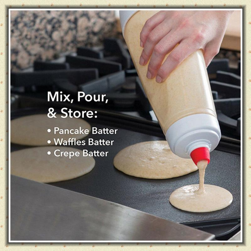 1000ml beslagmengflessen cake muffin gereedschap pannenkoeken dispenser wafels beslagstrooier keuken bakgereedschap beslag knijpfles