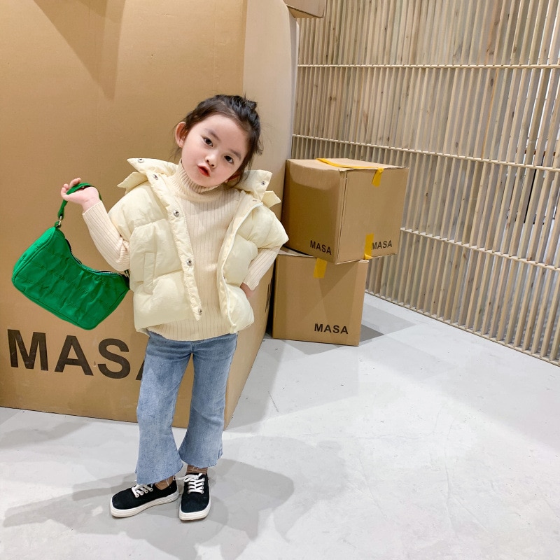 Winter Neue Koreanische Ausführung Hand Gestopft Baumwolle Mit Kapuze Jacke Warme Verdickt Weste für niedlichen Baby Jungen und Mädchen