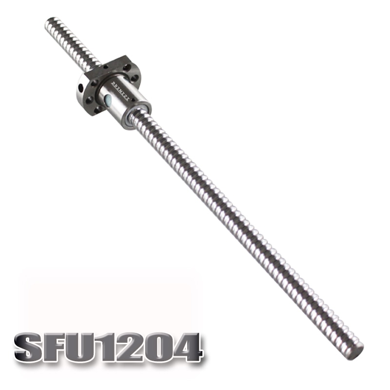 SFU1204 200 250 300 350 400 450 500 550 600 650 700 750 800mm rolled ball screw C7 with 1204 single ball nut CNC parts RM1204