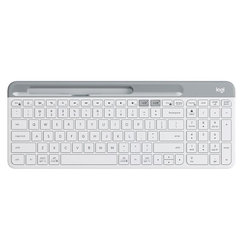 Logitech K580 sans fil Ultra-mince clavier double 2.4G/Bluetooth unifiant clavier de bureau pour ordinateur de bureau ordinateur portable tablette clavier: WHITE