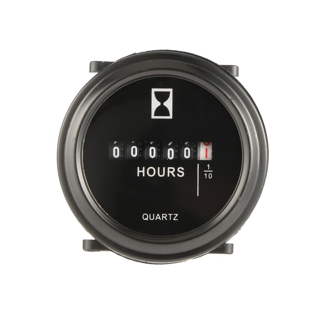 Motor generador de barco marino 10-80VDC, 2 ", medidor de hora redondo, reloj, carrito, color negro,