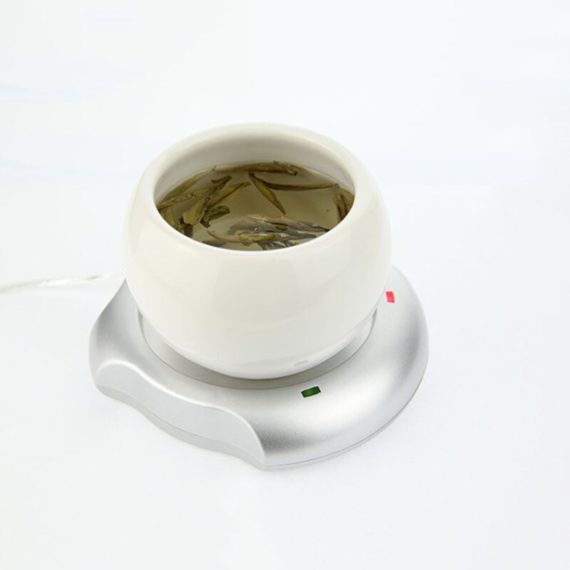 Draagbare Usb Elektrische Cup Warmer Koffie Drank Cup Verwarming Pad Mat Warm Celsius Graden Wit