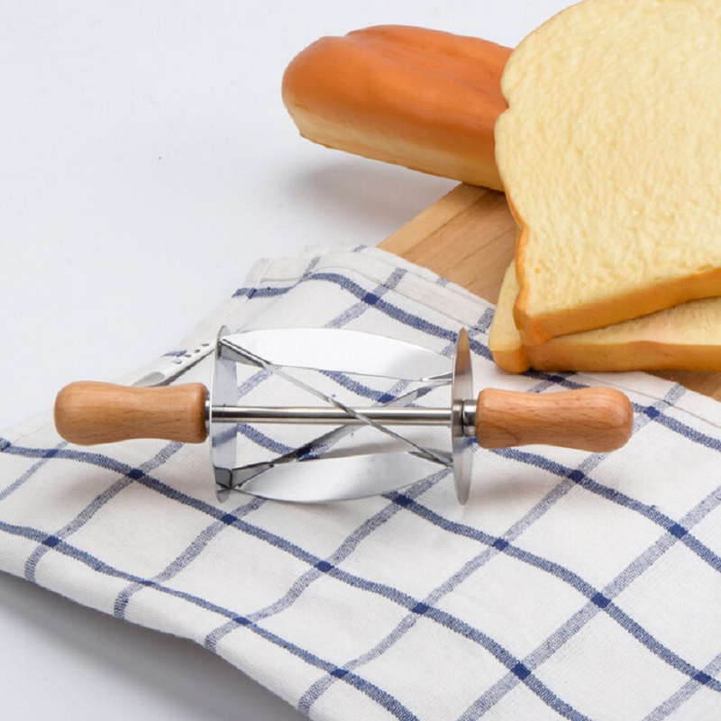 Rvs Rolling Cutter Keuken Bakken Maken Croissant Cake Decorating Gereedschap Croissant Brood Wiel Deeg Gebak Mes