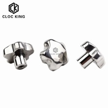 M6/8/10/12/14mm Stainless Steel 304 Female Thread Star Knob Handles Star Shaped Through Hole Clamping Nuts Knobs Plum hand wheel