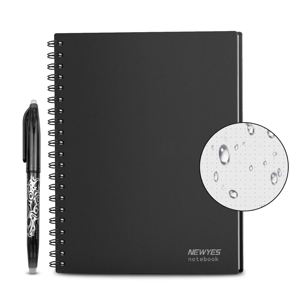 NEWYES dot grid Smart Reusable Erasable Spiral A4 Notebook Paper Notepad Diary Journal Office School Travelers Drawing