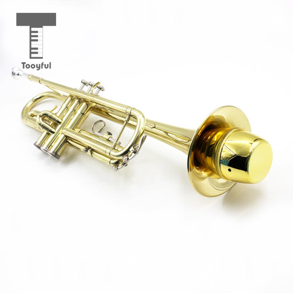 Tooyful 1Pc Lichtgewicht Praktijk Trompet Straight Mute Demper Gemaakt Van Goede Abs Voor Trompetten Instrument golden