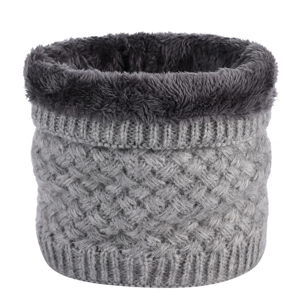 Neck Warmer Wear Resistant Thick High Elastic Plush Lining Neck Scarf Winter Neck Warmer for Cold Weather: Grey
