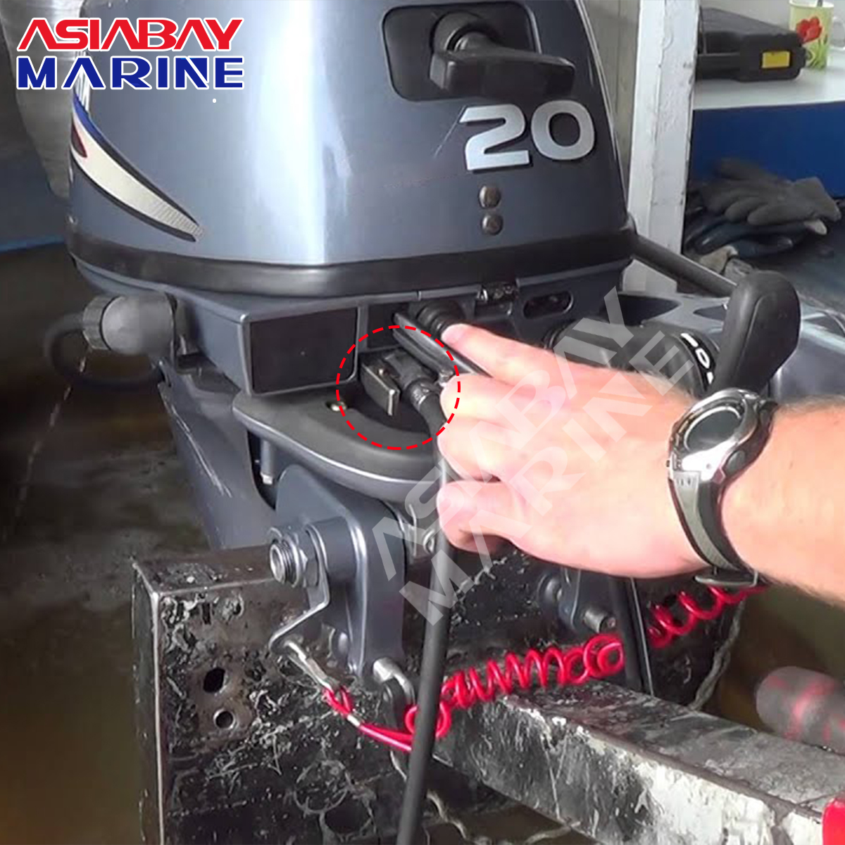 Montaje de línea de combustible para fueraborda Yamaha, Conector de manguera de Gas de 5/16 pulgadas y 8mm, Bombilla de imprimación, Motor de barco, pieza de Motor marino