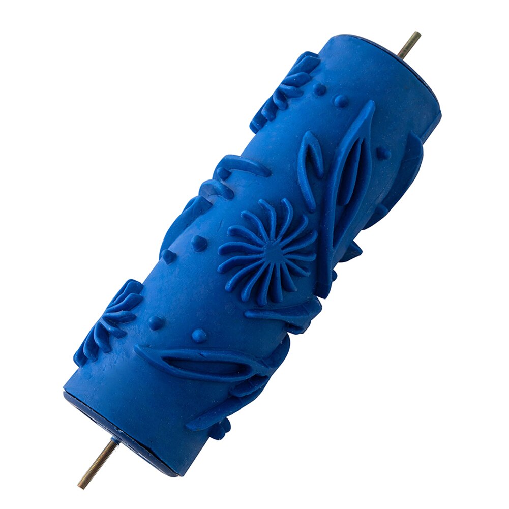 Brush Home Patterned Paint Roller Hand Tool Embossed DIY Flower Leaves Accessory Sleeve Wall Decoration Texture Office Stencil